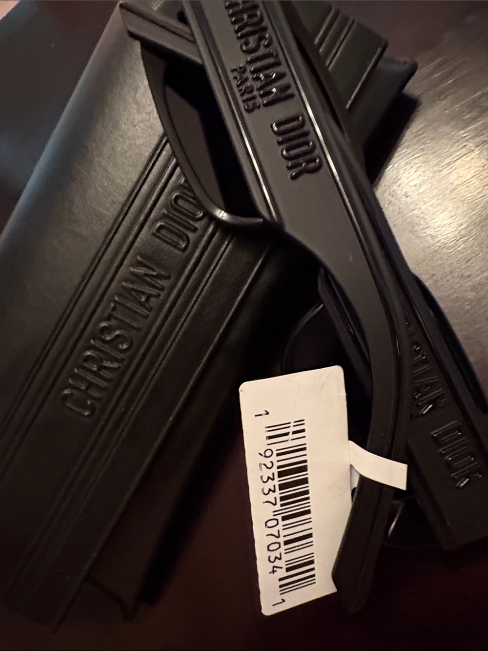 Dior Black Logo-Embossed Sunglasses with Case
